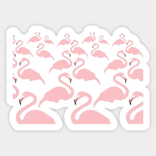 Light Pink Flamingo Tropical Bird Pattern Sticker